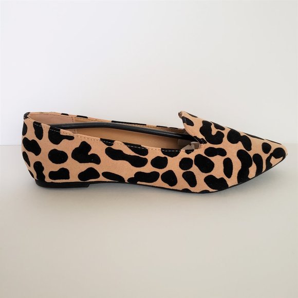 🏅HP🏅 Leopard Print Ballerina Slip On Point Flats - Picture 2 of 7